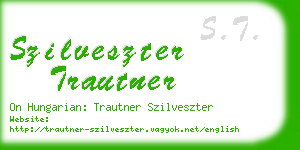 szilveszter trautner business card